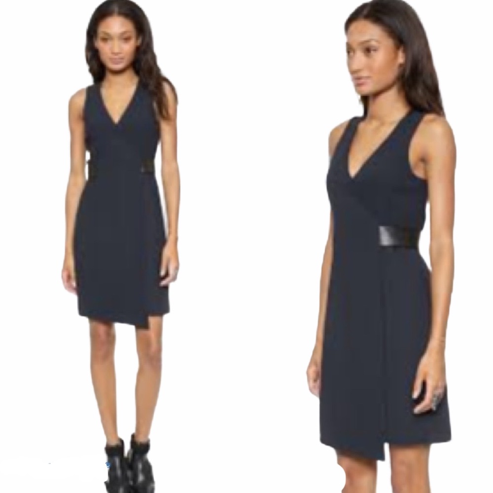 Anthro | 4. Collective Blue Sleeveless Wrap Dress